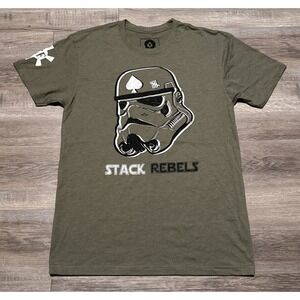 Zero Foxtrot Men's Size Medium Green Stormtrooper Stack Rebels T Shirt M USA